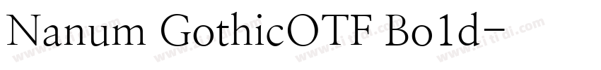 Nanum GothicOTF Bo1d字体转换